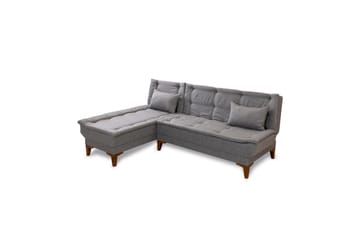 Hunterville 4-sits Vänster L-formad Längsbäddad Bäddsoffa 107x225 cm i Tyg - Grå - Möbler - Soffa - Bäddsoffa - Bäddsoffa divan