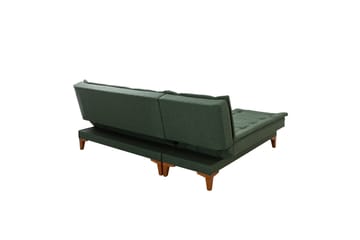 Hunterville 4-sits Vänster L-formad Längsbäddad Bäddsoffa 107x225 cm i Tyg - Grön - Möbler - Soffa - Bäddsoffa - Bäddsoffa divan