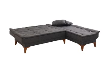 Hunterville Bäddsoffa m. Divan 4-sits 107x205 - Antracit - Möbler - Soffa - Bäddsoffa - Bäddsoffa divan
