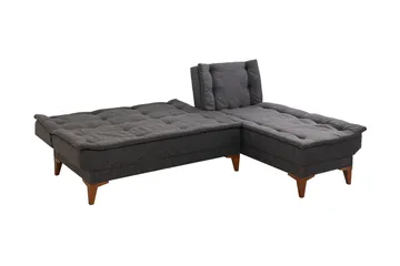Hunterville Bäddsoffa m. Divan 4-sits 107x205 - Antracit - Möbler - Soffa - Bäddsoffa - Bäddsoffa divan