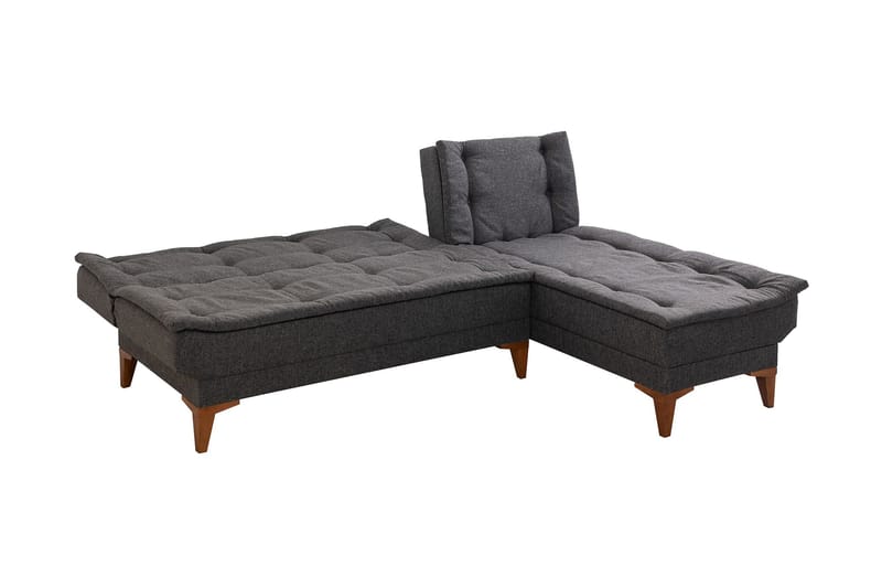 Hunterville Bäddsoffa m. Divan 4-sits 107x205 - Antracit - Möbler - Soffa - Bäddsoffa - Bäddsoffa divan