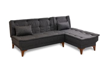 Hunterville Bäddsoffa m. Divan 4-sits 107x205 - Antracit - Möbler - Soffa - Bäddsoffa - Bäddsoffa divan