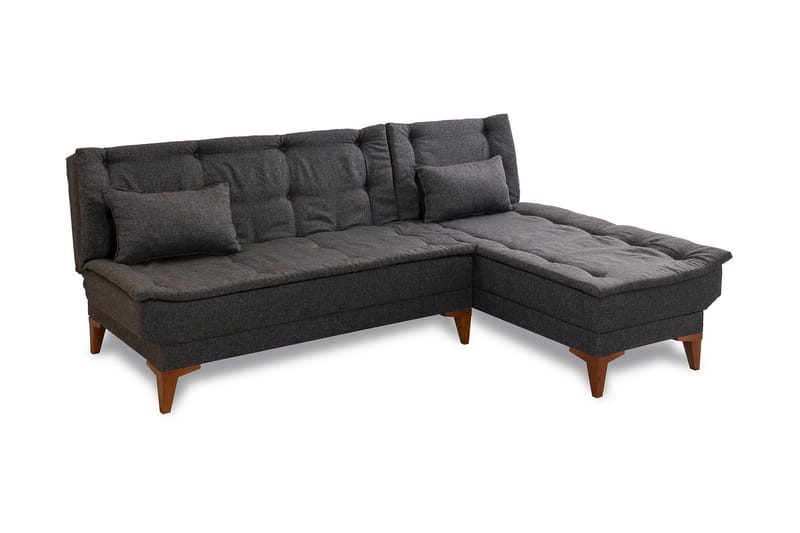 Hunterville Bäddsoffa m. Divan 4-sits 107x205 - Antracit - Möbler - Soffa - Bäddsoffa - Bäddsoffa divan