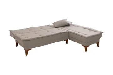 Hunterville Bäddsoffa m. Divan 4-sits 107x205 - Cream - Möbler - Soffa - Bäddsoffa - Bäddsoffa divan