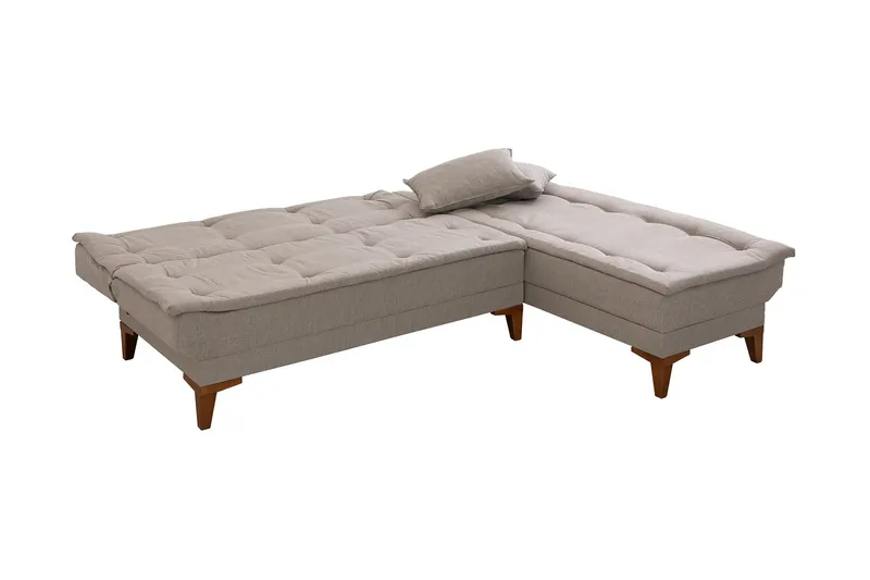 Hunterville Bäddsoffa m. Divan 4-sits 107x205 - Cream - Möbler - Soffa - Bäddsoffa - Bäddsoffa divan