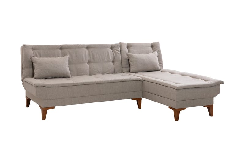 Hunterville Bäddsoffa m. Divan 4-sits 107x205 - Cream - Möbler - Soffa - Bäddsoffa - Bäddsoffa divan