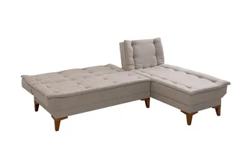Hunterville Bäddsoffa m. Divan 4-sits 107x205 - Cream - Möbler - Soffa - Bäddsoffa - Bäddsoffa divan