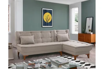 Hunterville Bäddsoffa m. Divan 4-sits 107x205 - Cream - Möbler - Soffa - Bäddsoffa - Bäddsoffa divan