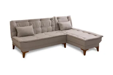 Hunterville Bäddsoffa m. Divan 4-sits 107x205 - Cream - Möbler - Soffa - Bäddsoffa - Bäddsoffa divan
