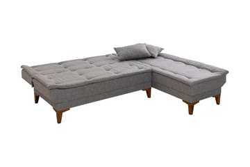 Hunterville Bäddsoffa m. Divan 4-sits 107x205 - Grå - Möbler - Soffa - Bäddsoffa - Bäddsoffa divan