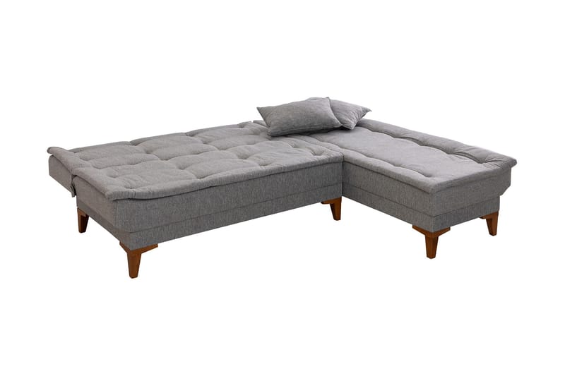 Hunterville Bäddsoffa m. Divan 4-sits 107x205 - Grå - Möbler - Soffa - Bäddsoffa - Bäddsoffa divan