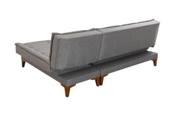 Hunterville Bäddsoffa m. Divan 4-sits 107x205 - Grå - Möbler - Soffa - Bäddsoffa - Bäddsoffa divan