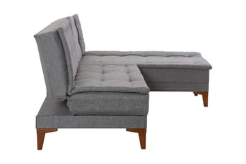 Hunterville Bäddsoffa m. Divan 4-sits 107x205 - Grå - Möbler - Soffa - Bäddsoffa - Bäddsoffa divan