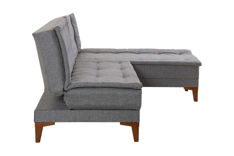 Hunterville Bäddsoffa m. Divan 4-sits 107x205 - Grå - Möbler - Soffa - Bäddsoffa - Bäddsoffa divan