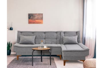 Hunterville Bäddsoffa m. Divan 4-sits 107x205 - Grå - Möbler - Soffa - Bäddsoffa - Bäddsoffa divan