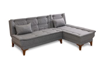 Hunterville Bäddsoffa m. Divan 4-sits 107x205 - Grå - Möbler - Soffa - Bäddsoffa - Bäddsoffa divan