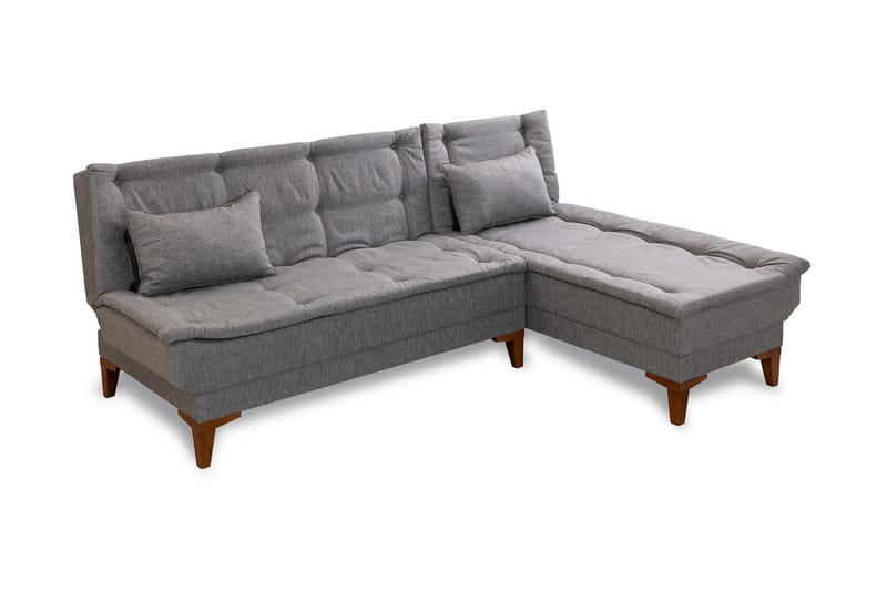 Hunterville Bäddsoffa m. Divan 4-sits 107x205 - Grå - Möbler - Soffa - Bäddsoffa - Bäddsoffa divan