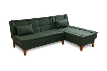 Hunterville Bäddsoffa m. Divan 4-sits 107x205 - Grön - Möbler - Soffa - Bäddsoffa - Bäddsoffa divan