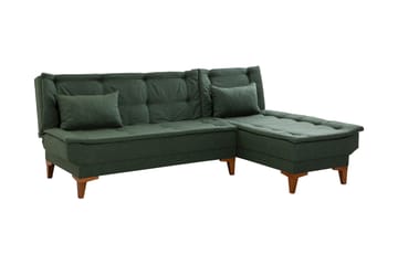 Hunterville Bäddsoffa m. Divan 4-sits 107x205 - Grön - Möbler - Soffa - Bäddsoffa - Bäddsoffa divan