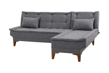 Hunterville Bäddsoffa m. Divan 4-sits 107x205 - Mörkgrå - Möbler - Soffa - Bäddsoffa - Bäddsoffa divan