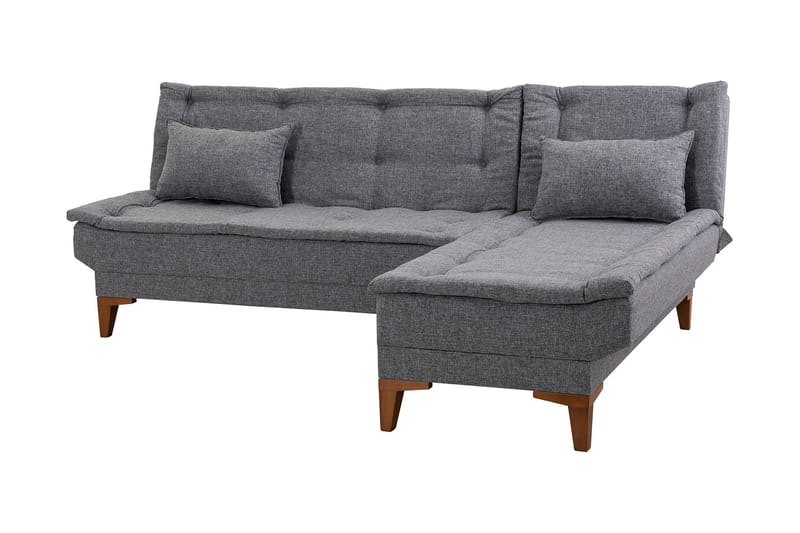 Hunterville Bäddsoffa m. Divan 4-sits 107x205 - Mörkgrå - Möbler - Soffa - Bäddsoffa - Bäddsoffa divan