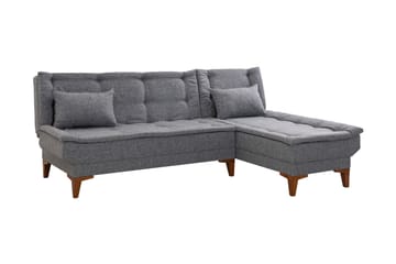 Hunterville Bäddsoffa m. Divan 4-sits 107x205 - Mörkgrå - Möbler - Soffa - Bäddsoffa - Bäddsoffa divan