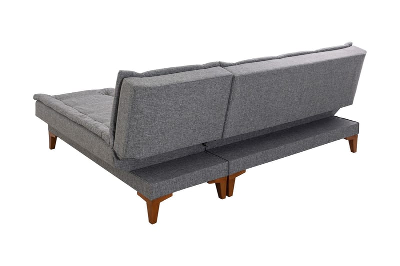 Hunterville Bäddsoffa m. Divan 4-sits 107x205 - Mörkgrå - Möbler - Soffa - Bäddsoffa - Bäddsoffa divan