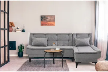 Hunterville Bäddsoffa m. Divan 4-sits - Grå - Möbler - Soffa - Bäddsoffa - Bäddsoffa divan