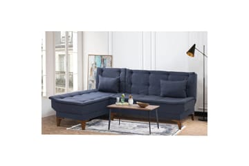 Hunterville Bäddsoffa m. Divan 4-sits - Mörkblå - Möbler - Soffa - Bäddsoffa - Bäddsoffa divan