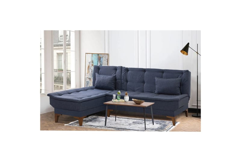 Hunterville Bäddsoffa m. Divan 4-sits - Mörkblå - Möbler - Soffa - Bäddsoffa - Bäddsoffa divan