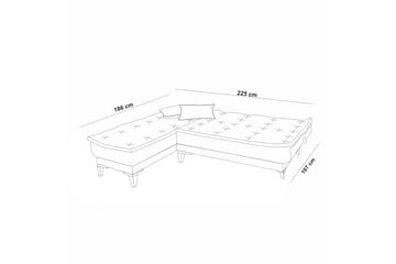 Hunterville Bäddsoffa m. Divan 4-sits - Mörkgrå - Möbler - Soffa - Bäddsoffa - Bäddsoffa divan