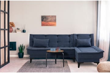 Hunterville Bäddsoffa m. Divan 4-sits - Marinblå - Möbler - Soffa - Bäddsoffa - Bäddsoffa divan