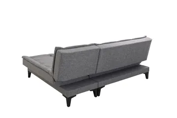 Hunterville Höger L-formad 4 sits Längsbäddad Bäddsoffa 107x225 cm i Tyg - Grå - Möbler - Soffa - Bäddsoffa - Bäddsoffa divan