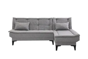 Hunterville Höger L-formad Längsbäddad Bäddsoffa 107x225 cm i Tyg - Grå - Möbler - Soffa - Bäddsoffa - Bäddsoffa divan