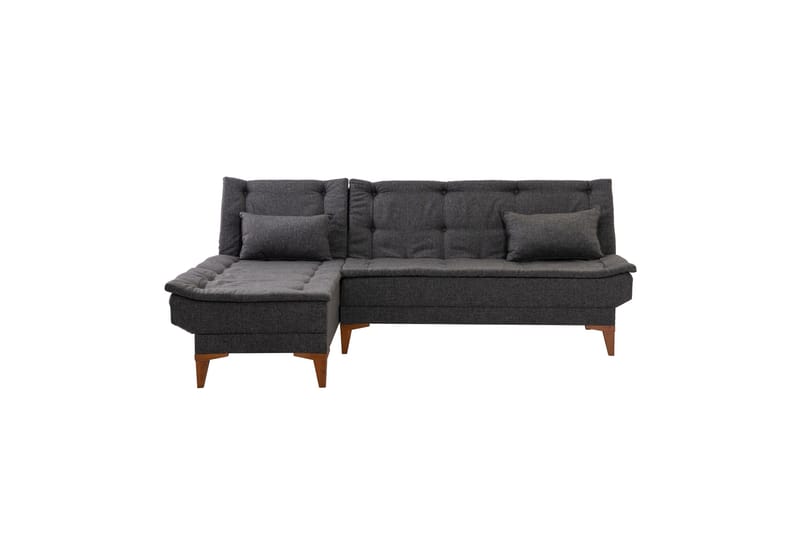 Hunterville Vänster L-formad Längsbäddad Bäddsoffa 107x225 cm i Tyg - Antracit - Möbler - Soffa - Bäddsoffa - Bäddsoffa divan