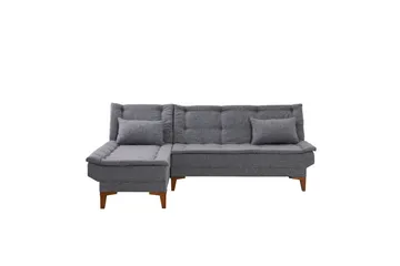 Hunterville Vänster L-formad Längsbäddad Bäddsoffa 107x225 cm i Tyg - Grå - Möbler - Soffa - Bäddsoffa - Bäddsoffa divan