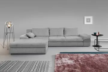 Julissa Hörnsoffa - Grå - Möbler - Soffa - Bäddsoffa - Bäddsoffa divan