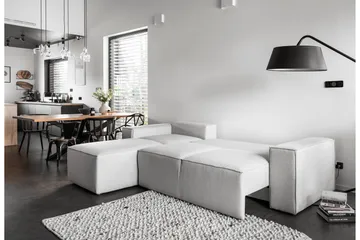 Kamli Bäddsoffa m. Divan med Förvaring - Beige - Möbler - Soffa - Bäddsoffa - Bäddsoffa divan
