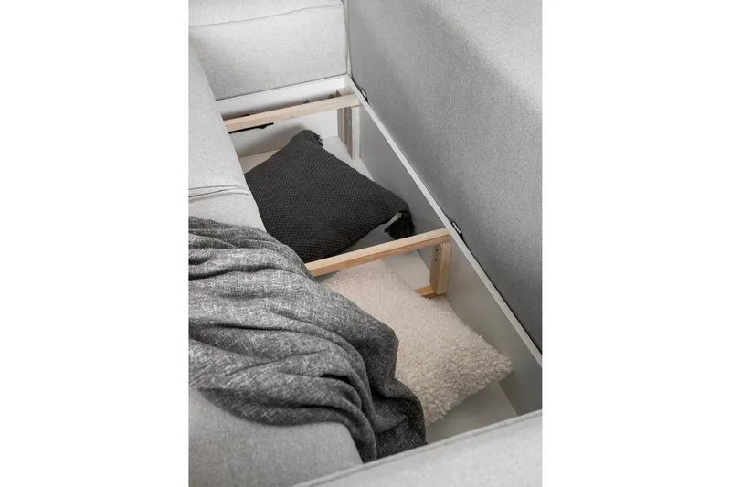 Kamli Bäddsoffa m. Divan med Förvaring - Beige - Möbler - Soffa - Bäddsoffa - Bäddsoffa divan