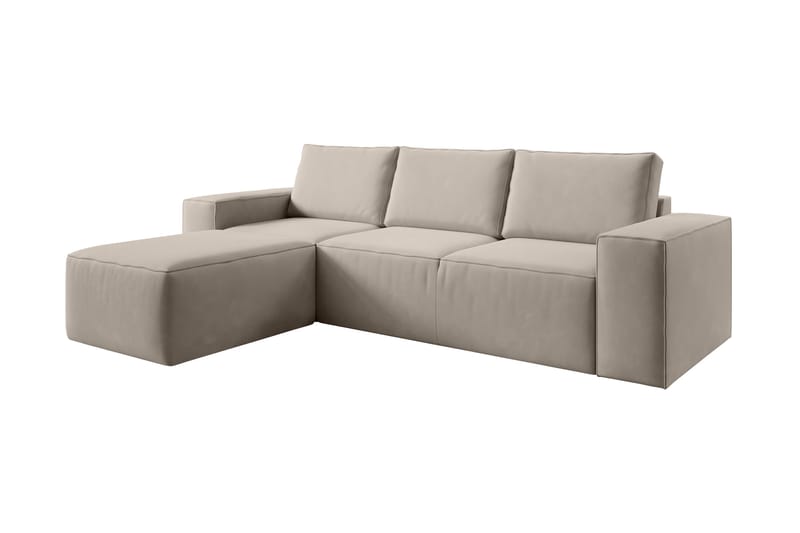 Kamli Bäddsoffa m. Divan med Förvaring, Beige