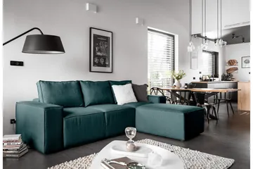 Kamli Bäddsoffa m. Divan med Förvaring - Blå - Möbler - Soffa - Bäddsoffa - Bäddsoffa divan