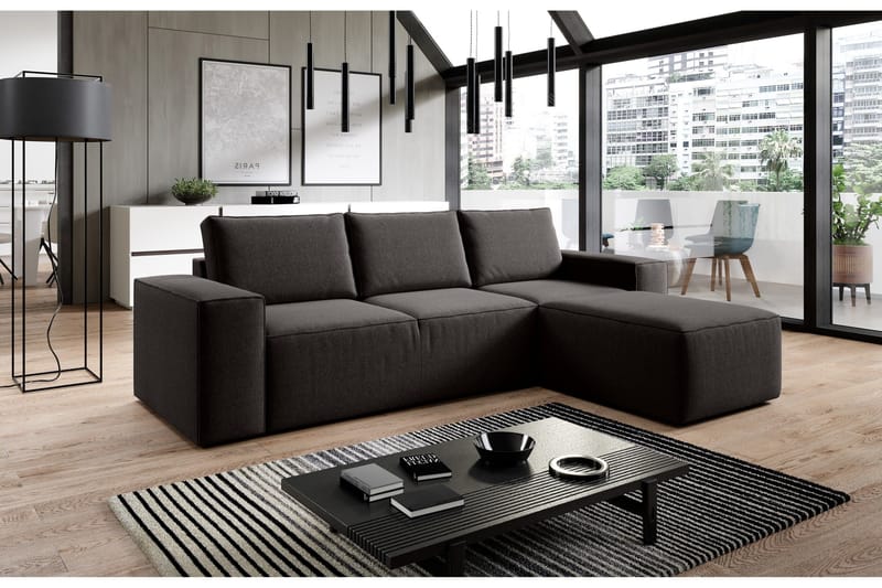 Kamli Bäddsoffa m. Divan med Förvaring - Brun - Möbler - Soffa - Bäddsoffa - Bäddsoffa divan