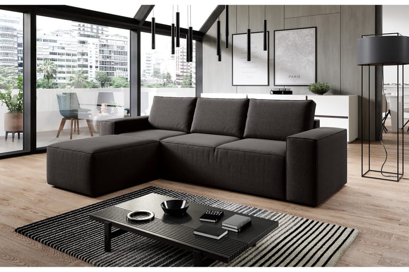 Kamli Bäddsoffa m. Divan med Förvaring - Brun - Möbler - Soffa - Bäddsoffa - Bäddsoffa divan