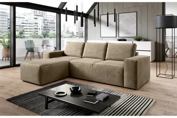 Kamli Bäddsoffa m. Divan med Förvaring - Brun - Möbler - Soffa - Bäddsoffa - Bäddsoffa divan