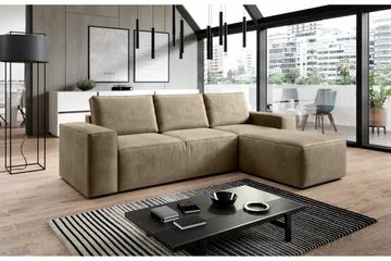 Kamli Bäddsoffa m. Divan med Förvaring - Brun - Möbler - Soffa - Bäddsoffa - Bäddsoffa divan