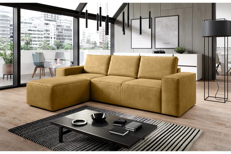 Kamli Bäddsoffa m. Divan med Förvaring - Brun - Möbler - Soffa - Bäddsoffa - Bäddsoffa divan