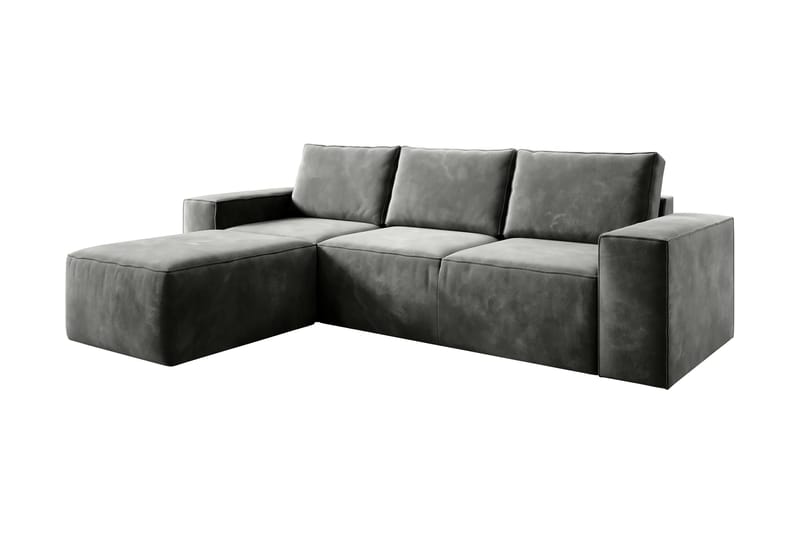 Kamli Bäddsoffa m. Divan med Förvaring - Grå - Möbler - Soffa - Bäddsoffa - Bäddsoffa divan