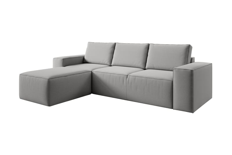 Kamli Bäddsoffa m. Divan med Förvaring, Grå