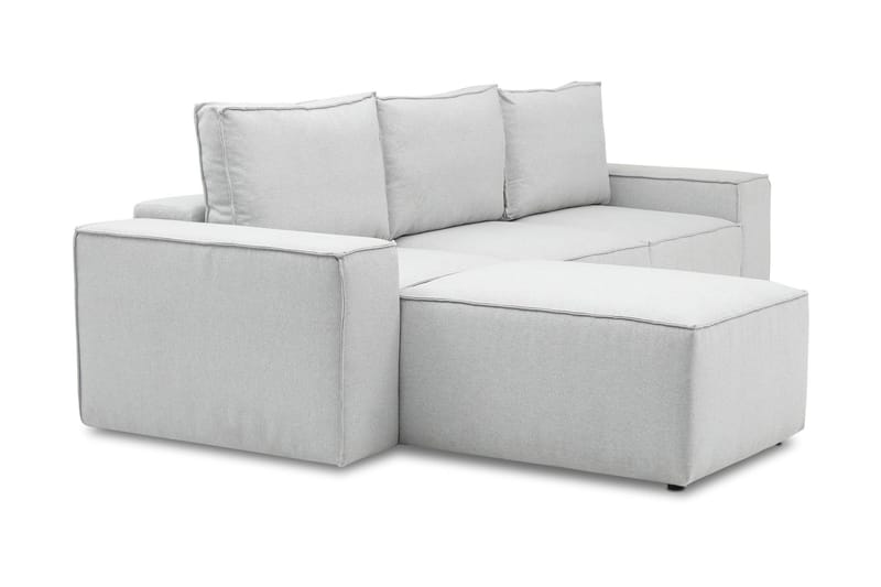 Kamli Bäddsoffa m. Divan med Förvaring - Ljusgrå - Möbler - Soffa - Bäddsoffa - Bäddsoffa divan