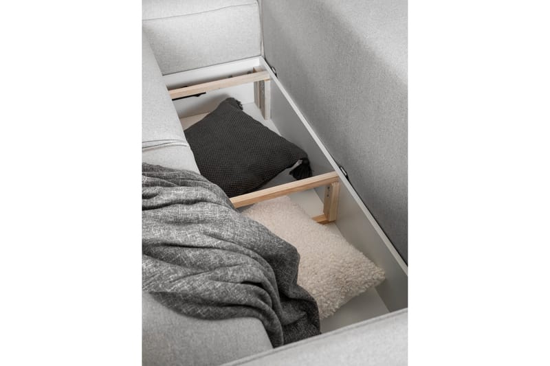 Kamli Bäddsoffa m. Divan med Förvaring - Ljusgrå - Möbler - Soffa - Bäddsoffa - Bäddsoffa divan